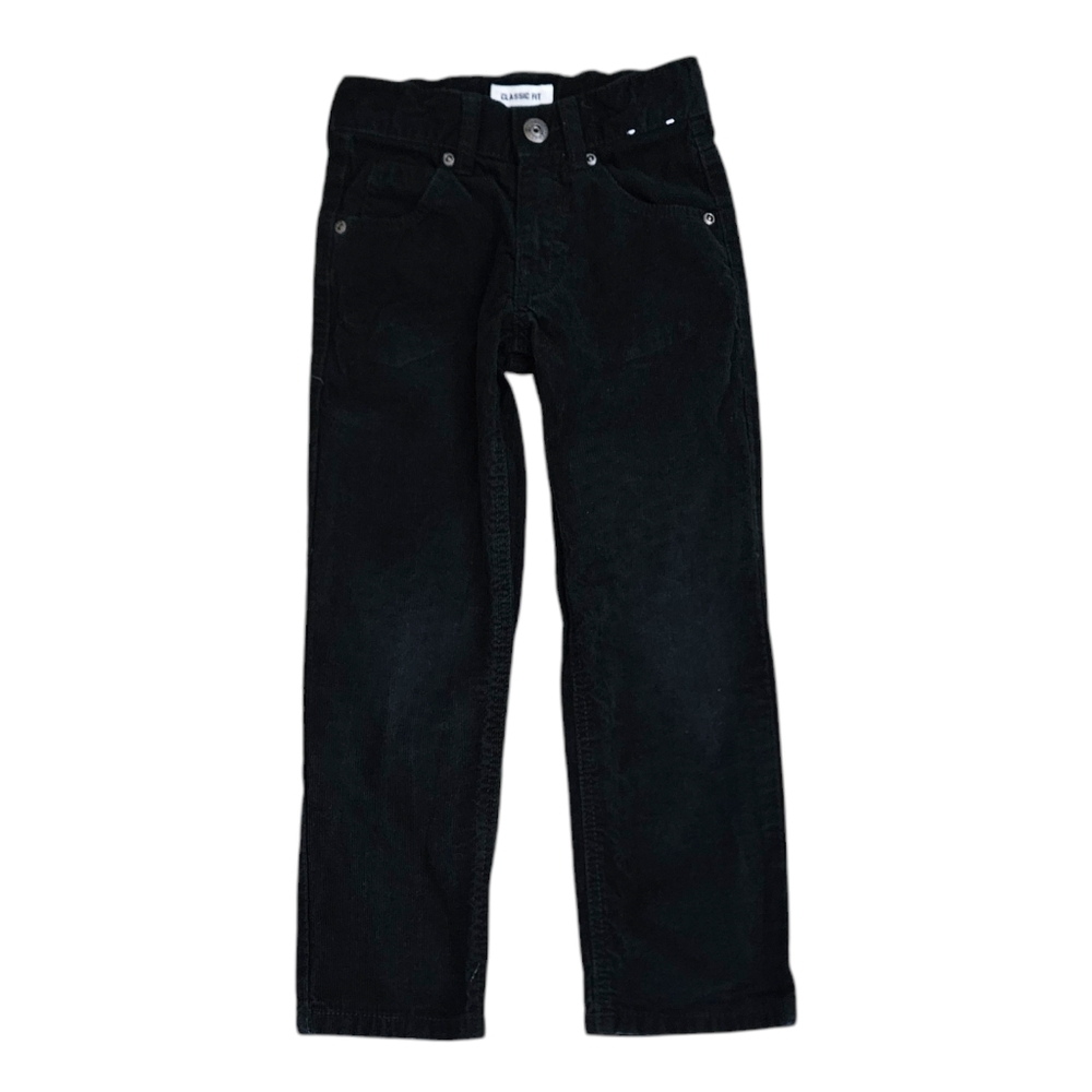 Gymboree Boys Black Corduroy Pants Size 5 Classic Fit Adjustable Waistband
